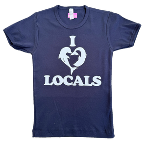 i <3 locals longer baby tee