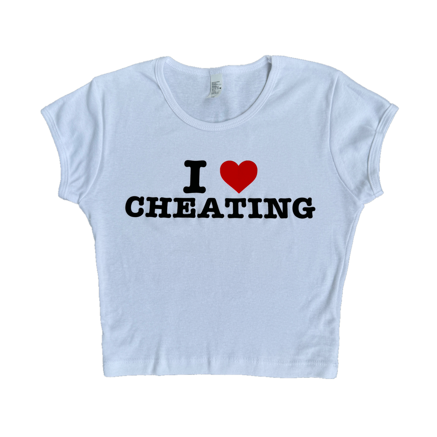 I HEART CHEATING baby tee