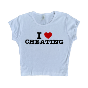 I HEART CHEATING baby tee