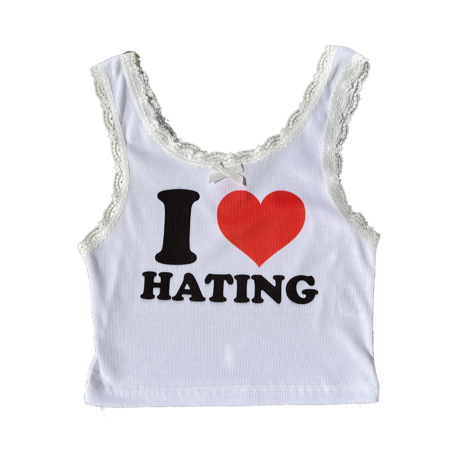 i <3 hating lace tank