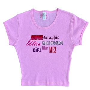 super graphic ultra modern girl tee