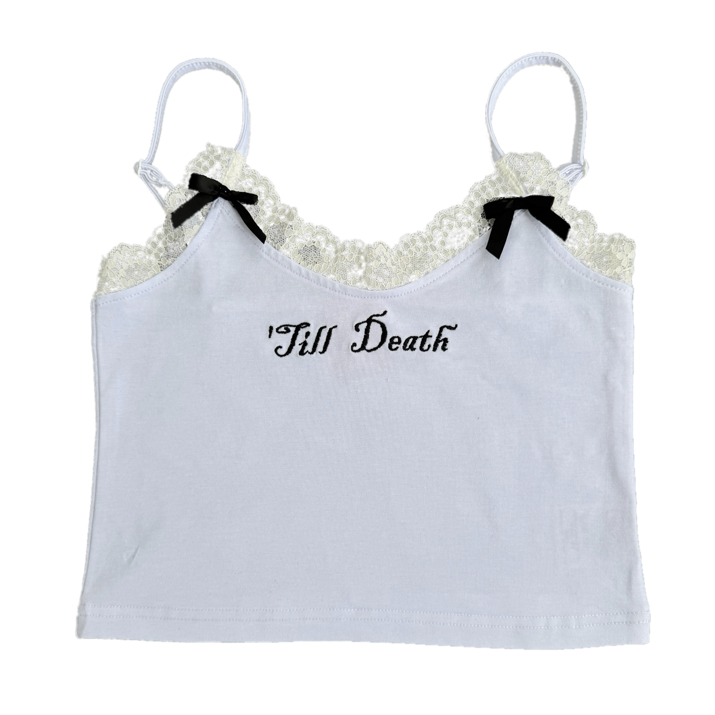 Till Death White Lace Tank