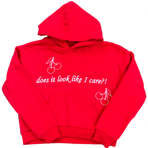 cherry gingham "because I do" hoodie