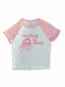 reading is sexy raglan tee