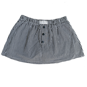 B&W Gingham Mini Skirt