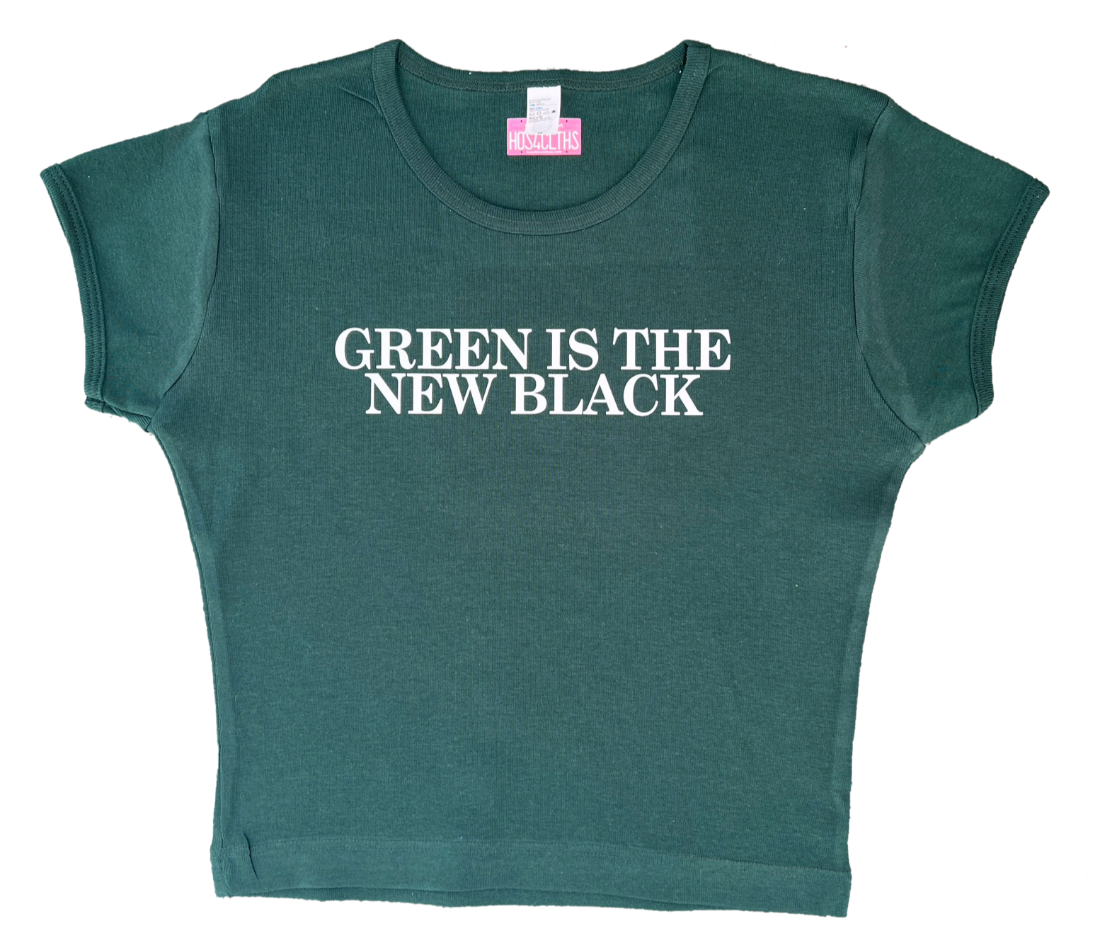 LAST CHANCE: green is the new black baby tee