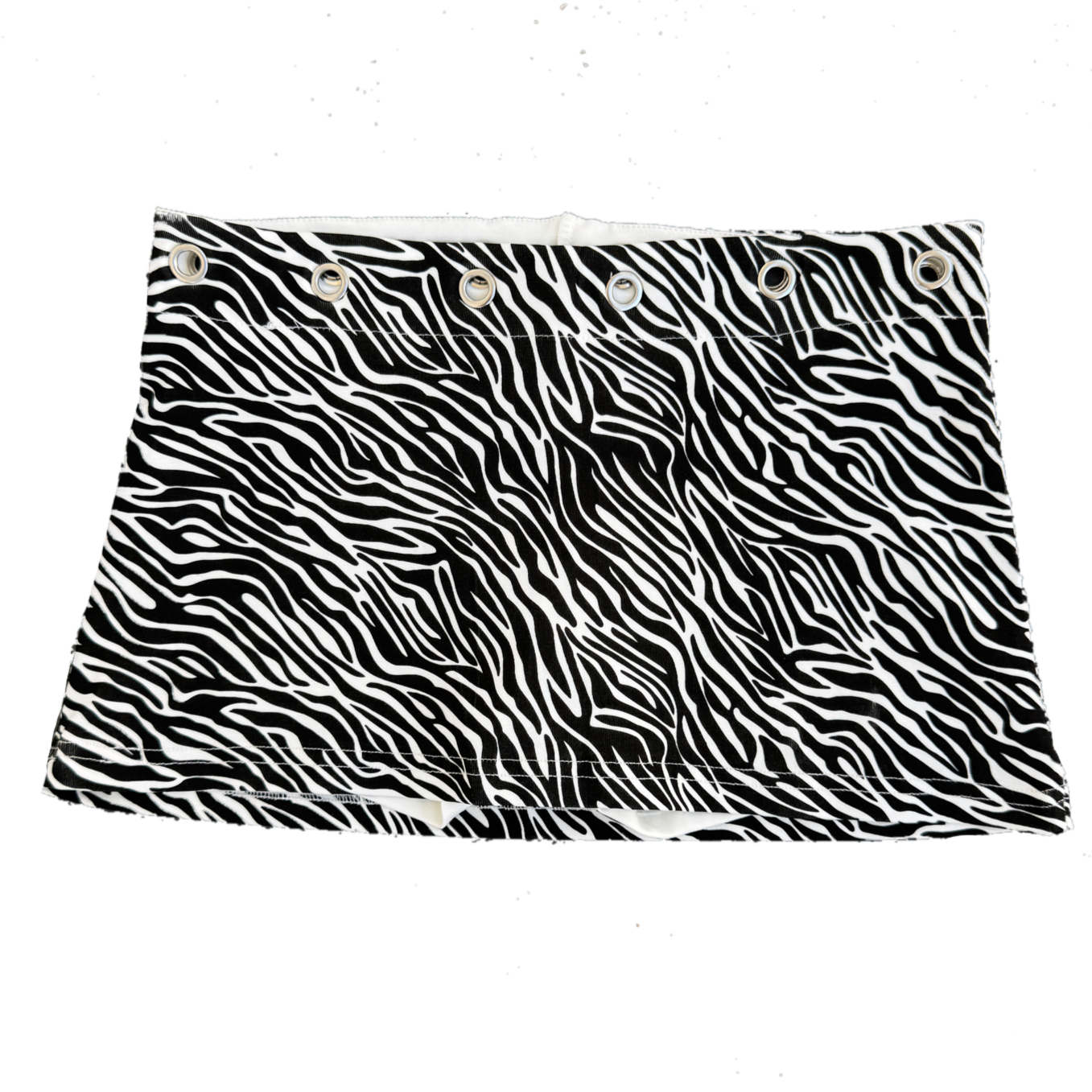 8 left - Zebra Eyelet Mini Skirt