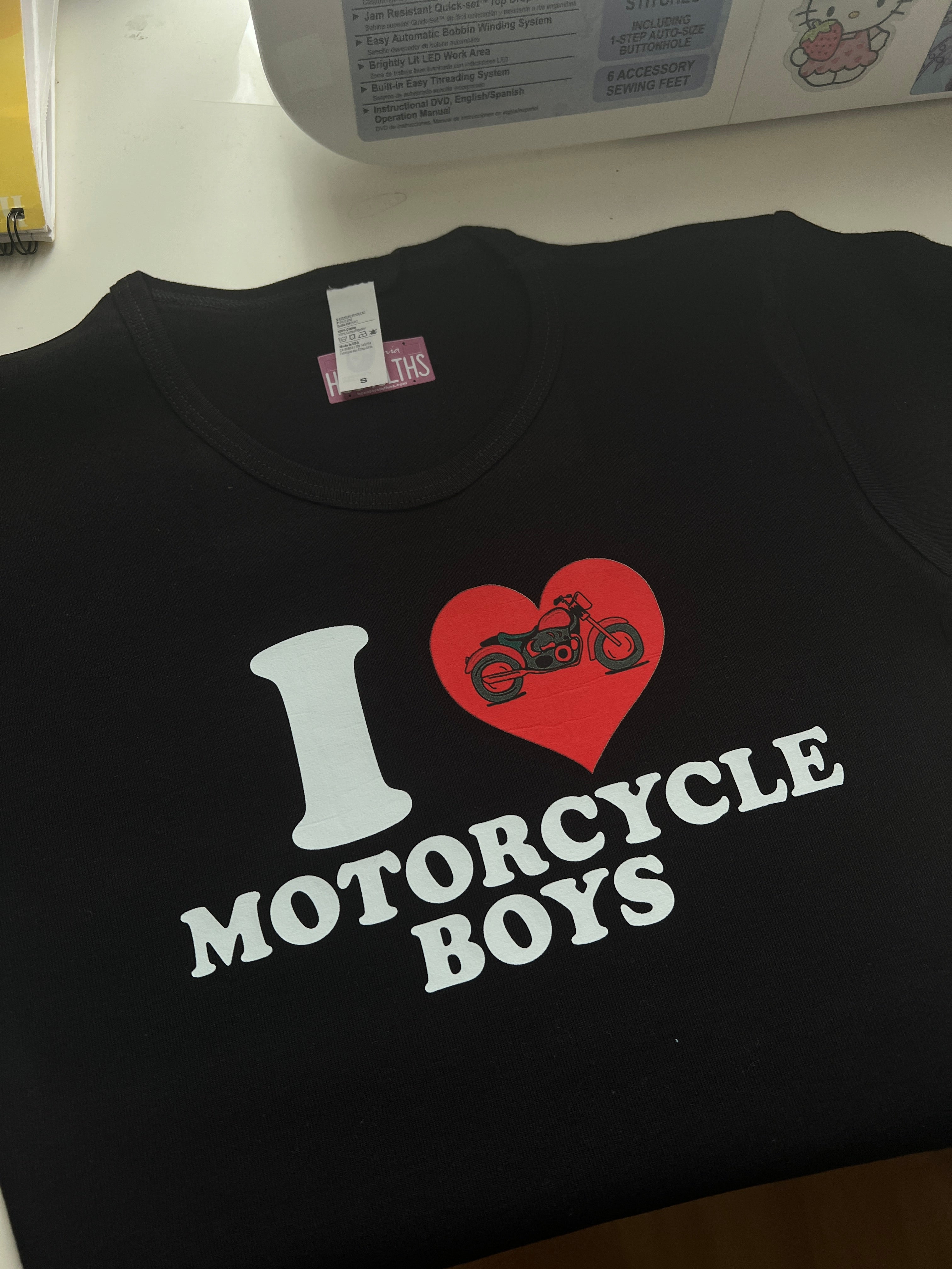 I <3 Motorcycle Boys Baby Tee