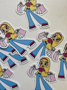 girl logo sticker