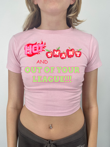 out of your league baby tee
