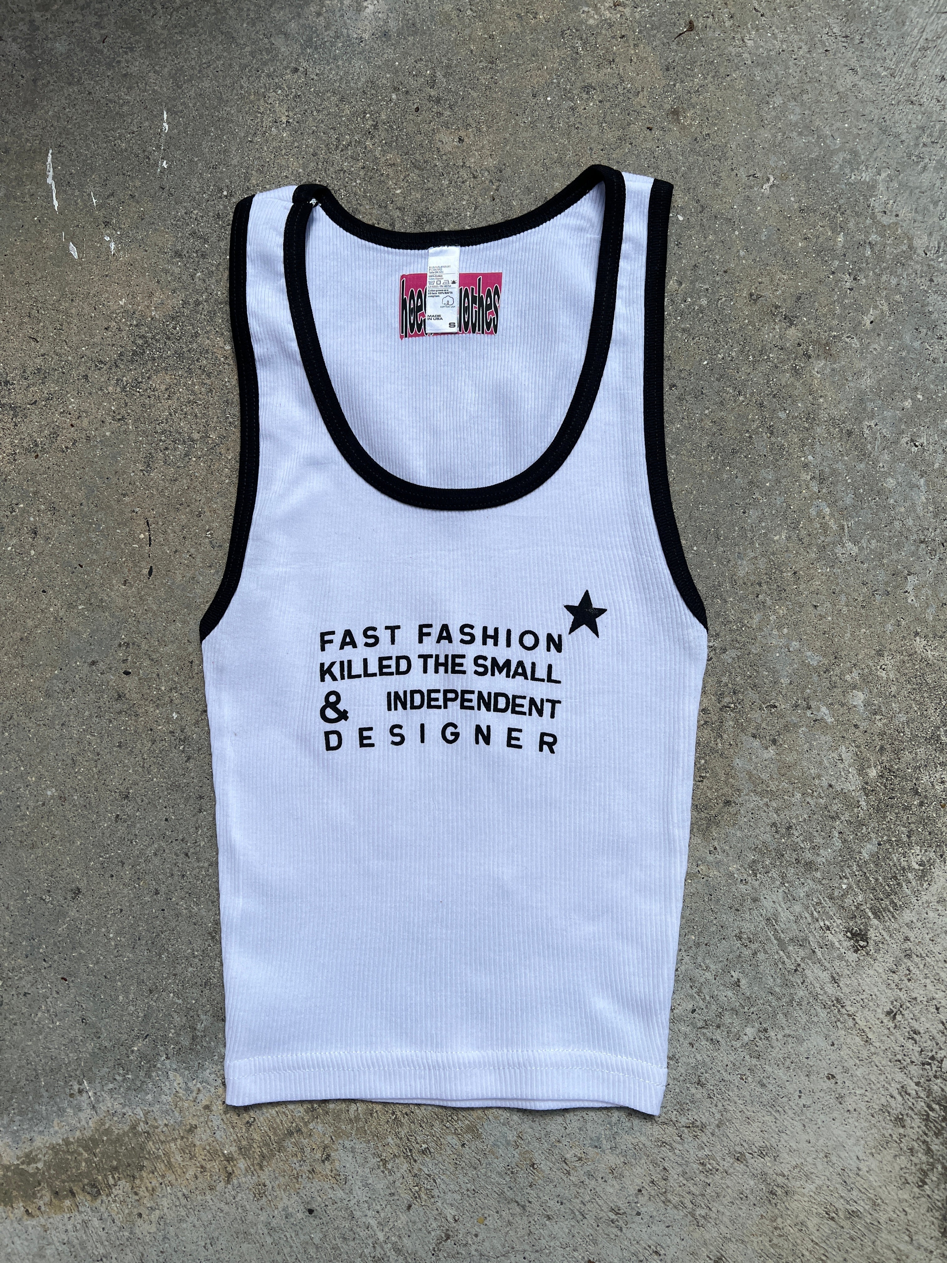 LAST CHANCE: fuck fast fashion tank