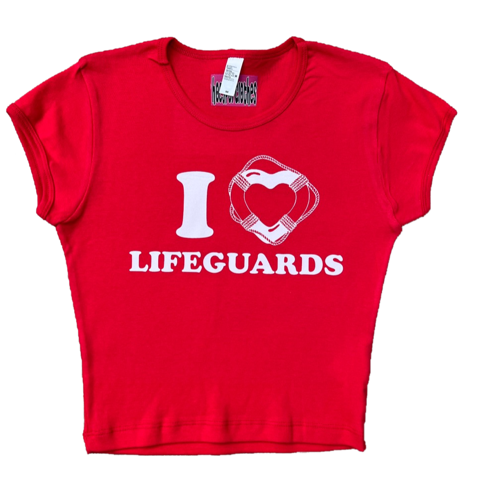 I <3 lifeguards baby tee