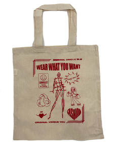 "wear what you want" tote 2.0