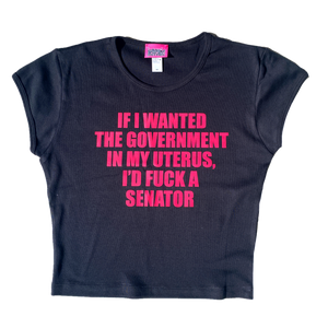 BLACK FCK A SENATOR Baby Tee