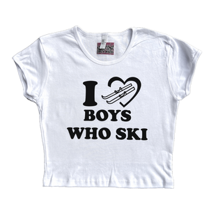 I <3 Boys Who Ski Baby Tee